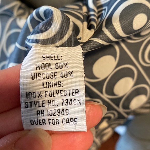 Anthropologie Tulle Gray Wool Button Up Peacoat Size Small - Picture 11 of 12